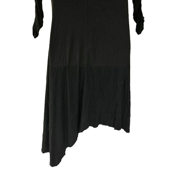 ⭐️Michel Studio T-Shirt Knit Asymmetric Office Party Date Night Out Black Dress - Picture 10 of 16